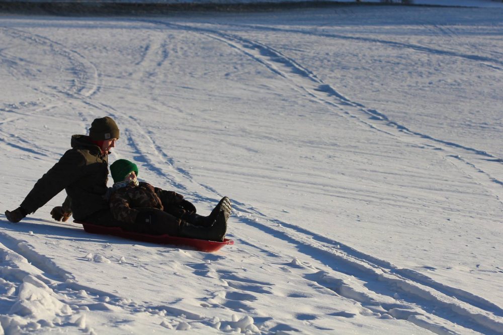 Sledding in Vermont