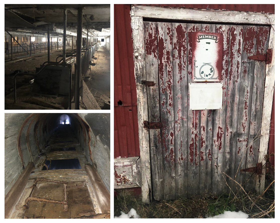 collage of 3 old barn photos